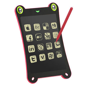 LCD планшет для записів PowerPlant 8.5" у формі жаби, рожевий