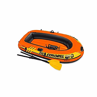 Двухместная надувная лодка Intex 58357 (196 x 102 x 33 см) Explorer Pro 200 Set + Пластиковые весла и насос