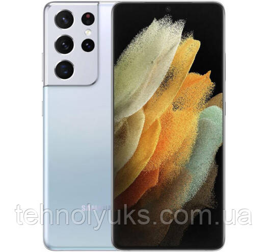 Смартфон Samsung Galaxy S21 Ultra 5G Duos (SM-G998B/DS) 128GB Silver, 108+12+10+10/40 Мп, Exynos 2100, фото 1