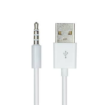 Кабель-перехідник PowerPlant USB AM - 4pin Jack 3.5мм для iPod Shuffle, 0.15 м