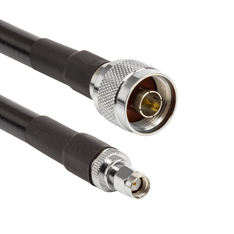 Кабель LMR-400 PowerPlant, 5м, N-male к RP-SMA-male, фото 1