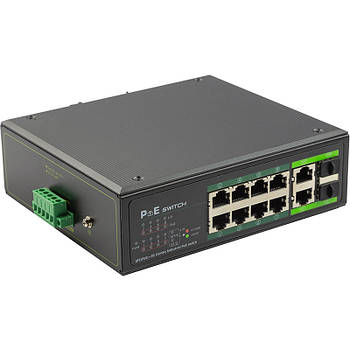 PoE комутатор 8ch 1000Mbps+2G uplink 2 SFP