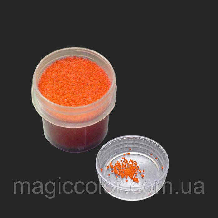 Кульки пластикові для епоксидної смоли неон помаранчеві 0,6 мм