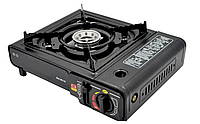 Газовая плита туристическая 2 в 1 Portable Gas Stove BDZ-155-A 8124, черная