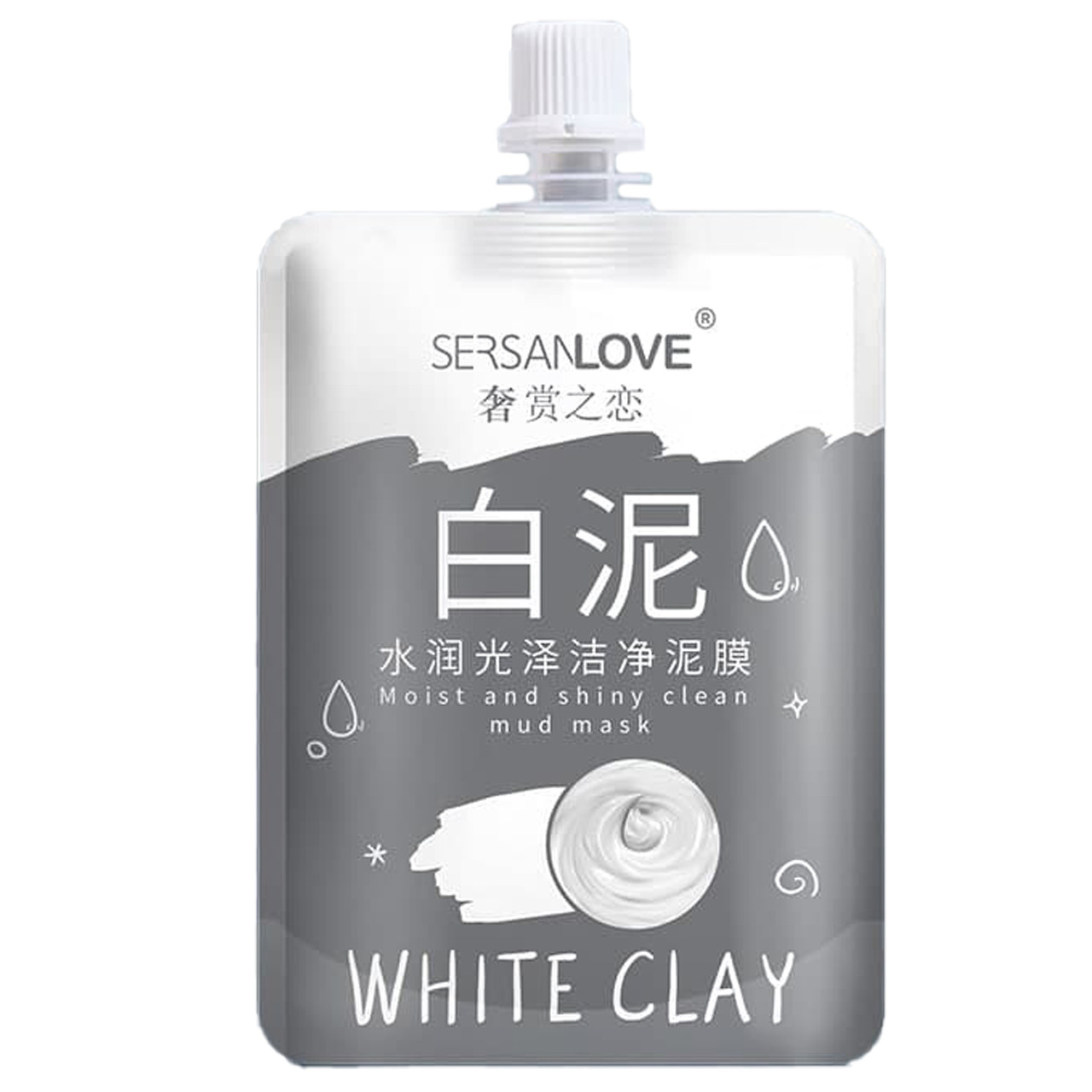 Глиняна маска для обличчя SERSANLOVE White Clay 110 г, фото 1