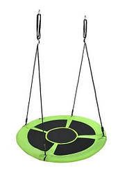 Гойдалка підвісна дитяча 120 см зелена — чорна 10069