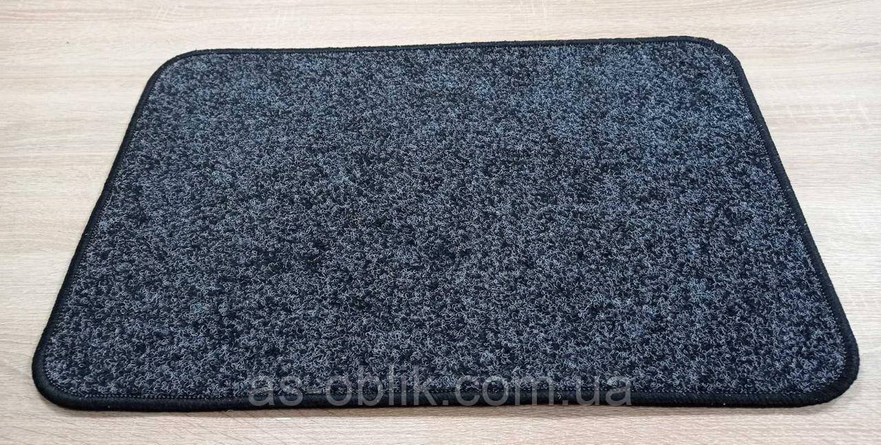 Килимок Флін на гумовій основі в примірочну чорний 60х40 см, фото 1