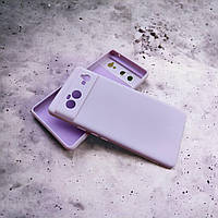 Google Pixel 6 чехол силиконовый микрофибра Silicone Case Lavender Grey