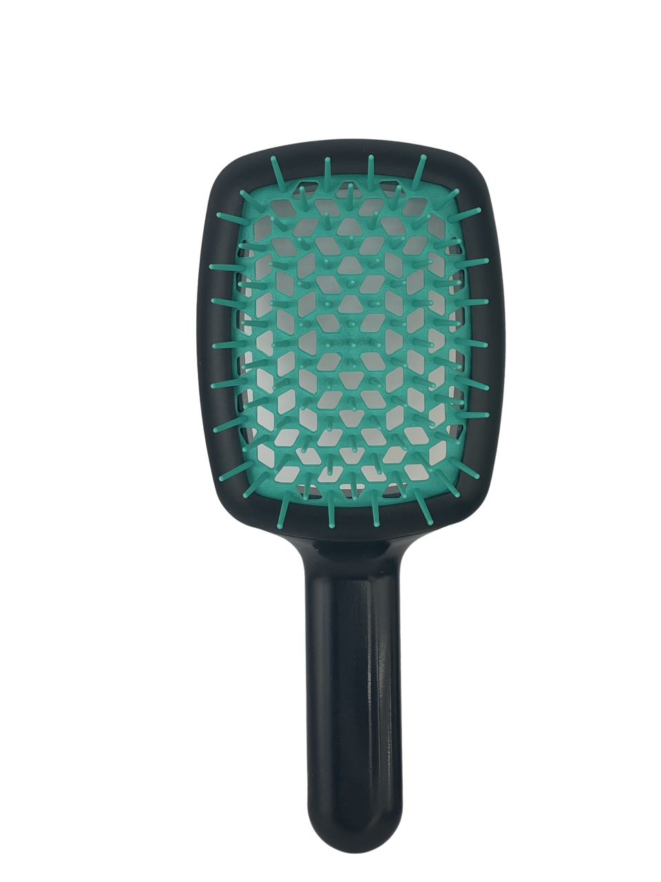 Гребінець для волосся чорний з зеленим Janeke Curvy M SP508 A NTS, фото 1