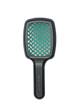 Гребінець для волосся чорний з зеленим Janeke Curvy M SP508 A NTS, фото 2