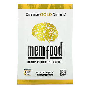 Для підтримки пам’яті й когнітивних функцій California Gold Nutrition MEM Food 1 пак.