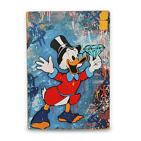 Дерев'яний Постер Скрудж З Діамантом