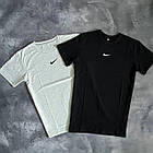 Чоловіча футболка Nike 2 шт. чорна та біла бавовняна літня Теніска Найк спортивна на літо, фото 3