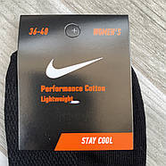 Шкарпетки жіночі бавовна сітка короткі Nike Performance, Туреччина, розмір 36-40, чорні, 05251, фото 5