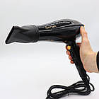 Фен для волосся 2800Вт Gemei GM-1765, Чорний / Професійний фен з дифузором, фото 8