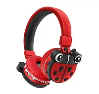 Детские беспроводные наушники Ladybug, Bluetooth-наушники Божьякоровка Ku