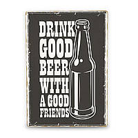Деревянный Постер Drink Good