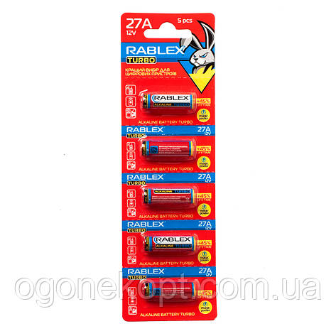Батарейки RABLEX 27 А.12V TURBO Alkaline, фото 1