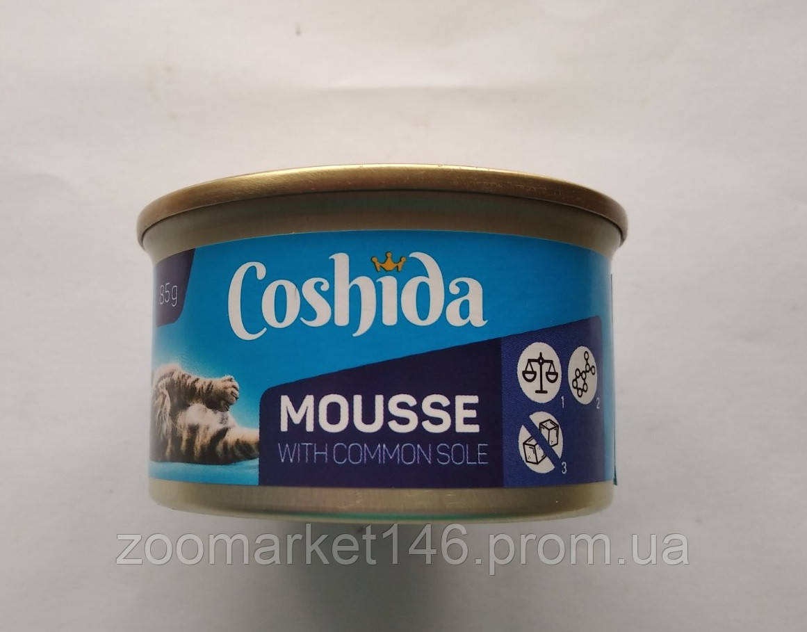 Coshida Mousse Selection, преміум мусс для котів, з морепродуктами, 85 г