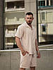 Чоловічий вельветовий літній костюм тініска+шорти, S-XXL розміри, фото 4