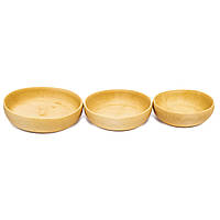 Набор из деревянных глубоких тарелок (три штуки)