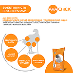Корм для бройлерів ростовий AVA Chick BTG. Фасовка 25 кг., фото 4