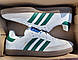 Чоловічі Кросівки Adidas Samba OG White Green 41-42-43-44-45, фото 2