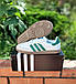 Чоловічі Кросівки Adidas Samba OG White Green 41-42-43-44-45, фото 8