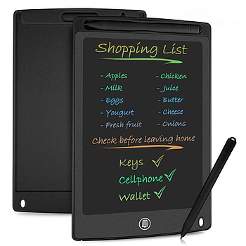 Планшет для малювання 10" LCD Writing Tablet, Чорний / Графічний планшет зі стілусом для дітей