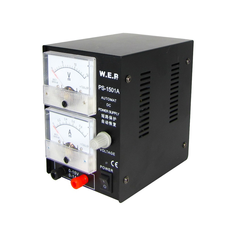 TU TU Блок питания лабораторный WEP PS-1501A с аналоговой индикацией, компактный