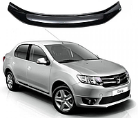 Дефлектор капота мухобойка на Dacia Logan/Sandero 2013-2020 (Дачия Логан) EuroCap