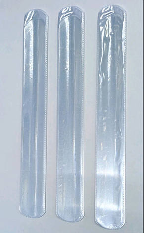 Браслет дитячий світловідбивач 20 см уп-100 шт. білий, фото 2