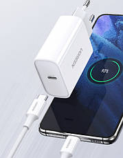 Зарядний пристрій Ugreen CD127 USB Type-C Wall Charger PD QC4.0 30W 3A White, фото 6