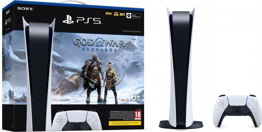 Стаціонарна ігрова приставка Sony PlayStation 5 Digital Edition 825GB God of War Ragnarok Bundle