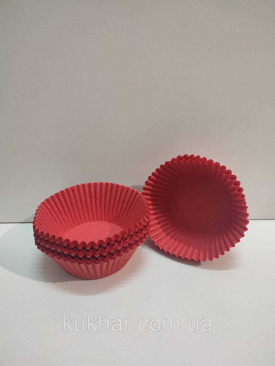 Паперові форми для кексів ЧЕРВОНІ "арт 7А" (уп.100шт), фото 1
