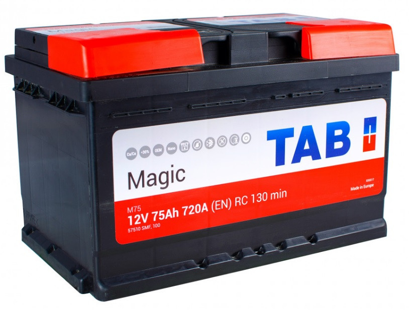 Купить Аккумулятор TAB Magic 6СТ-75Ah 720 R+, цена 3249.95 ₴ — Prom.ua ...