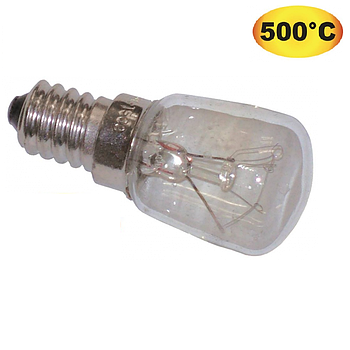 Лампочка Е14 (до +500 °C 25W 220V) термостійка для печі Cuppone, GAM, GGF, Apach та ін.