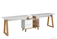 Робочий офісний стіл Neptune Mebel Bos Письмовий стіл в офіс для комп'ютера і ноутбука дерев'яний