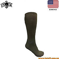 Армійські антибактеріальні трекінгові шкарпетки USOA GI MILITARY BOOT SOCKS для берців США носки для ЗСУ M Олива