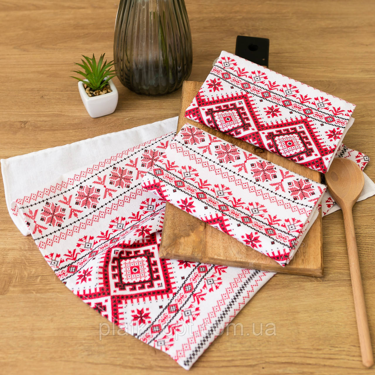 Рушник лляний великий "Коровай" 75х40 см.