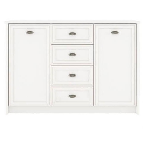 Комод дводверний в дитячу кімнату Салерно 007 корпус та фасад ДСП Білий (Gerbor-Україна ТМ)