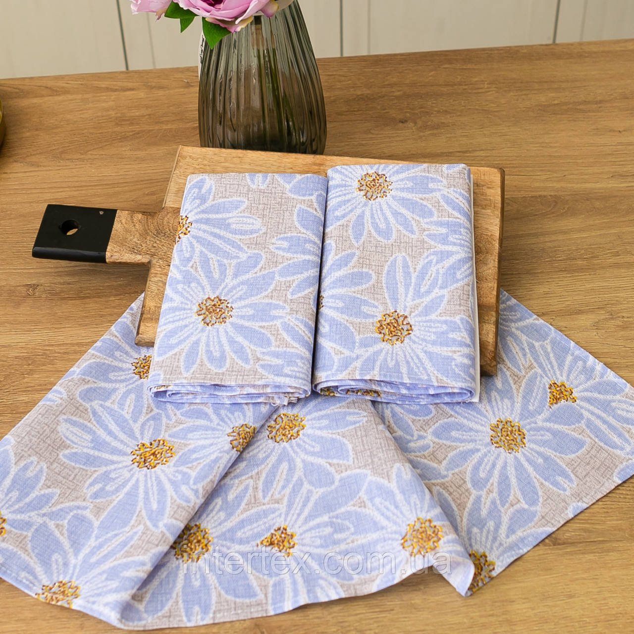 Рушник лляний "Ромашки" (від 10 штук), фото 1