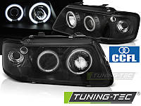 ПЕРЕДНИЕ ФАРЫ ТЮНИНГ ANGEL EYES CCFL BLACK AUDI A3 8L 08.96-08.00