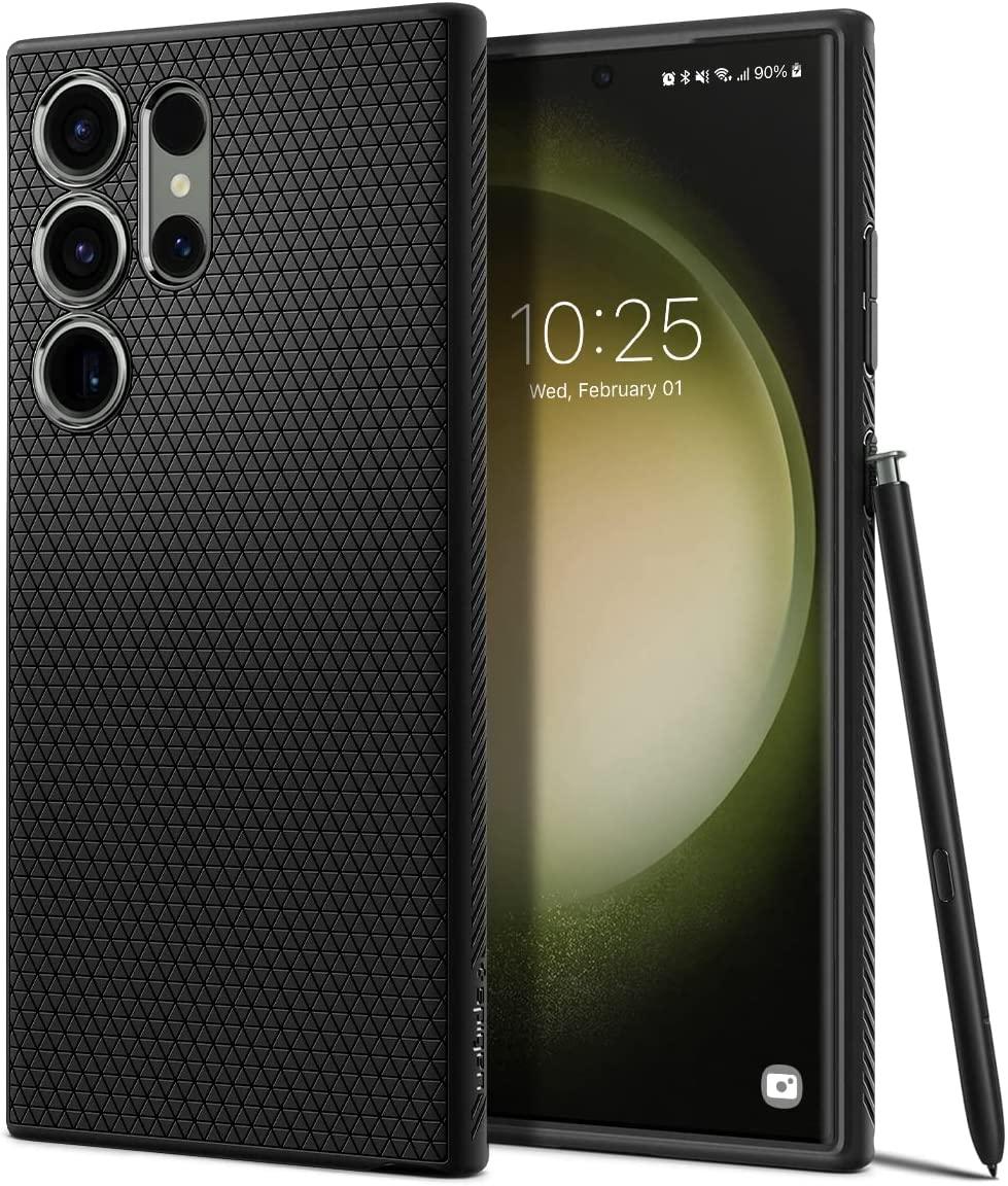 Чохол Spigen для Samsung Galaxy S23 Ultra - Liquid Air, Matte Black (ACS05614)