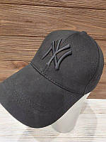 Кепка бейсболка унисекс размер 56-58 с с вышитым брендом New York, Темно-серая