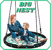 Детские качели-гнездо на веревках 120 см Infinito "Big Nest" Зеленый