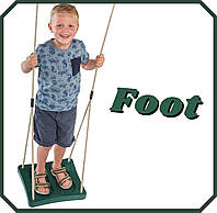 Детские качели на веревках для катания стоя Infinito "Foot" Зеленый