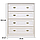 Комод в дитячу кімнату Салерно 006 чотири ящики корпус та фасад ДСП Білий (Gerbor-Україна ТМ), фото 2