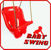 Детские качели на веревках Infinito "Baby Swing" Красные