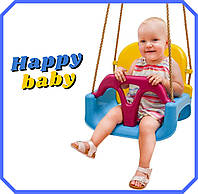 Детские качели на веревках Infinito "Happy baby" Синий с желтым